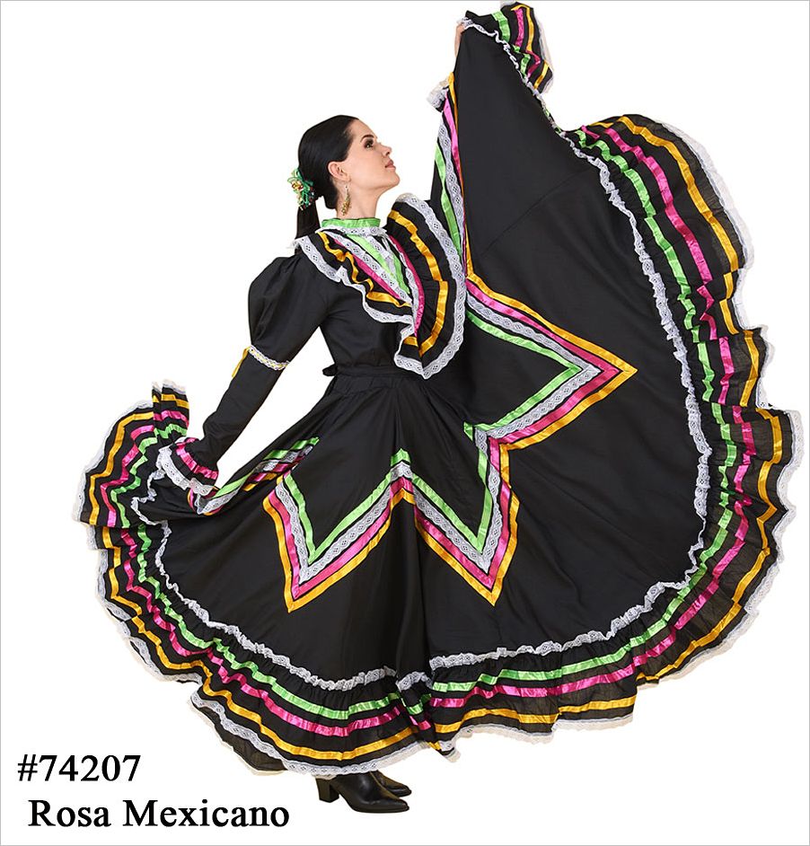 Vestido Folklorico Jalisco Profesional Rosa
