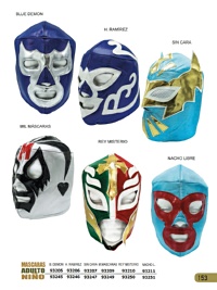 Mascara de Luchador Sin Cara para Nino Azul/Oro